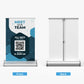 Tabletop Retractable Banner & Stand 11.5inx17.5in