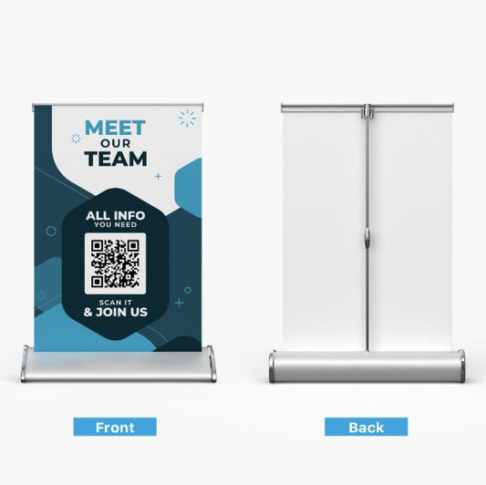 Tabletop Retractable Banner & Stand 11.5inx17.5in