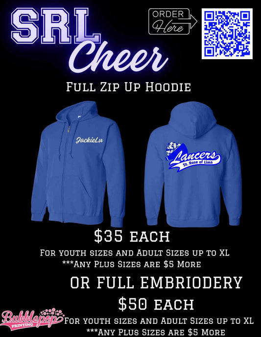 SRL Lancers Cheer Full Zip Up Hoodie