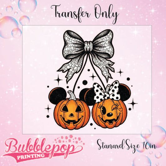 Mickey and Minnie Pumpkin Bow