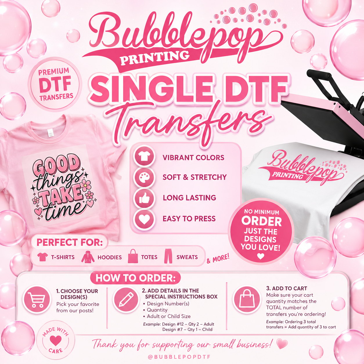 Single Transfers Designs $2.50