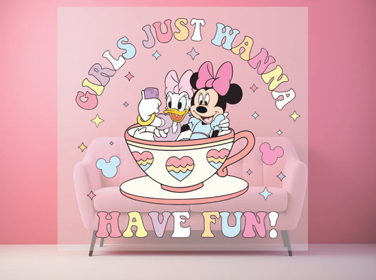 Girl's Just Want to Have Fun Minnie and Daisy