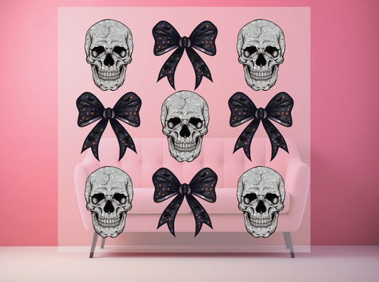Glitter Bows and Skulls