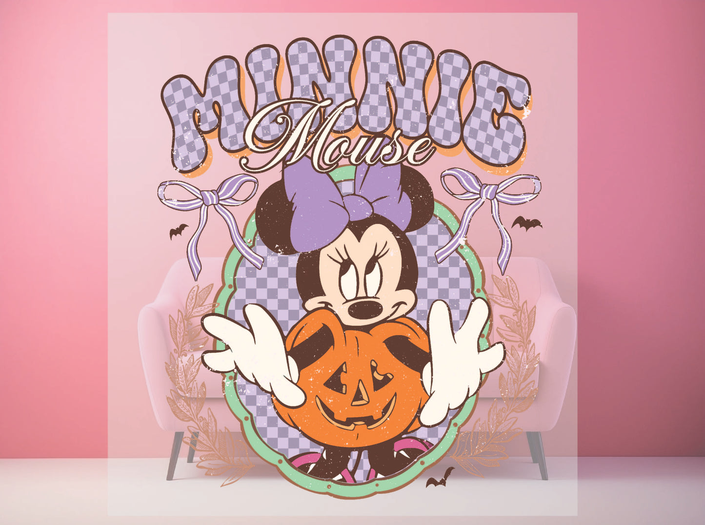 Retro Minnie Mouse Pumpkin