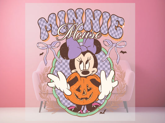 Retro Minnie Mouse Pumpkin