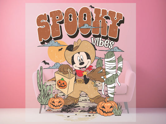 Spooky Vibes Mickey Cowboy